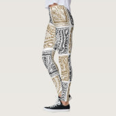 Doodle geometrisch, abstract patroon. leggings (Links)