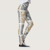 Doodle geometrisch, abstract patroon. leggings (Rechts)