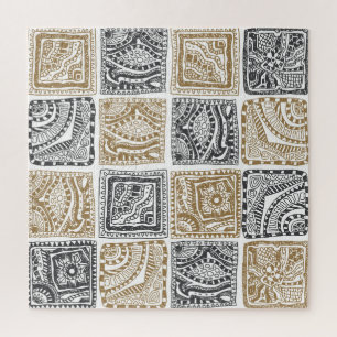 Doodle geometrisch, abstract patroon. legpuzzel