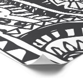 Doodle geometrisch,  abstract patroon. poster (Hoek)