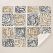 Doodle geometrisch, abstract patroon. sherpa deken (Voorkant (horizontaal))