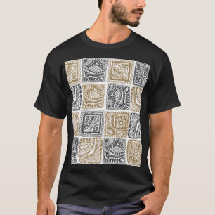 Doodle geometrisch, abstract patroon. t-shirt