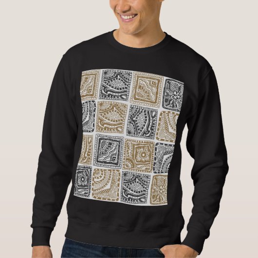 Doodle geometrisch, abstract patroon. trui (Voorkant)