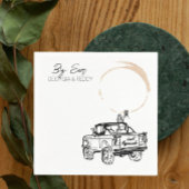 Doodle Getaway Car bruiloft cocktail servet