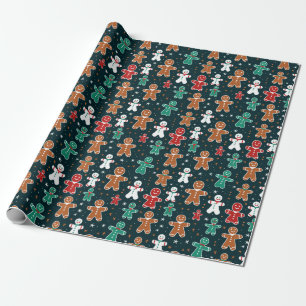 Doodle Gingerbread Heren Cadeaupapier