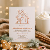 Doodle Gingerbread House Decorating Christmas Kaart