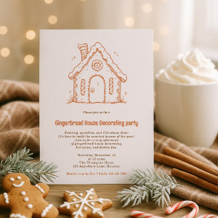 Doodle Gingerbread House Decorating Christmas Kaart