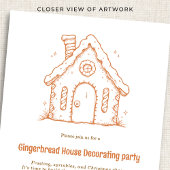 Doodle Gingerbread House Decorating Christmas Kaart