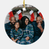 Doodle Gingerbread House|Familienaam Keramisch Ornament (Achterkant)