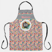 Doodle Goed Eten Kookpot Keuken Schort (Voorkant)