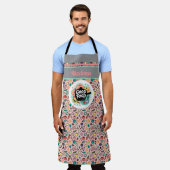 Doodle Goed Eten Kookpot Keuken Schort (Gedragen)