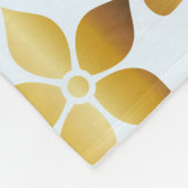 Doodle golden floral Patroon gepersonaliseerde naa Fleece Deken (Hoek)