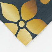 Doodle golden floral Patroon gepersonaliseerde naa Fleece Deken (Hoek)