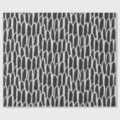 Doodle golven modderdoek mod geometrisch zwart cadeaupapier (Vlak)