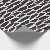 Doodle golven modderdoek mod geometrisch zwart cadeaupapier (Hoek)