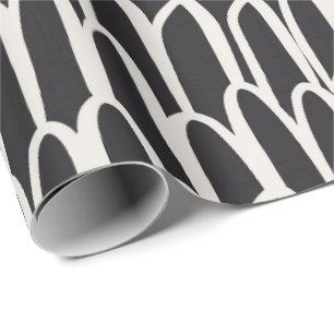 Doodle golven modderdoek mod geometrisch zwart cadeaupapier