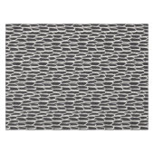Doodle golven mudcloth mod geometrisch zwart tafelkleed (Voorkant (Horizontaal))