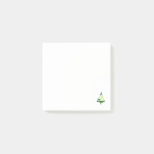 Doodle Green Christmas Tree Post-it® Notes (Voorkant)