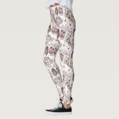 doodle hand drawn faces leggings (Links)