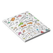 Doodle Hand Drawn Sketchy Arrow Patroon Notitieblok (Schuin)