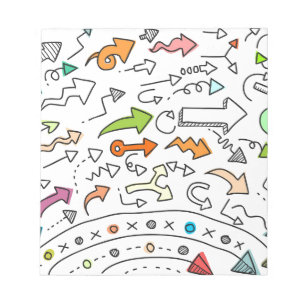 Doodle Hand Drawn Sketchy Arrow Patroon Notitieblok