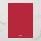 Doodle Hand getekende Rood Witte Boog Kerstfeest Folie Uitnodiging (Achterkant)