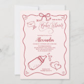 Doodle Hand getrokken boog Baby shower Kaart (Voorkant)