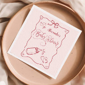 Doodle Hand getrokken boog Baby shower Servet