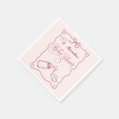 Doodle Hand getrokken boog Baby shower Servet (Hoek)