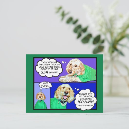 Doodle Happy St. Patrick's Day Briefkaart (Staand voorkant)