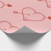 DOODLE HART MET ARROW VALENTIJNS's Wrapping Paper Cadeaupapier (Hoek)