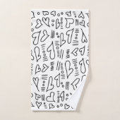 Doodle harten 35 bad handdoek (Handdoek)