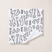 Doodle harten 35 bad handdoek (Wasdoekje)