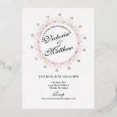 Doodle Harten Frame Script Huwelijk Folie Uitnodiging (Voorkant)