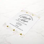 Doodle Harten Frame Script Trouwen Folie Uitnodiging (Gedraaid)