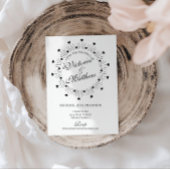 Doodle Harten Frame Script Trouwen Kaart