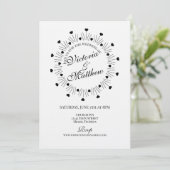 Doodle Harten Frame Script Trouwen Kaart (Staand voorkant)