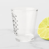 Doodle Harten Frame Script Trouwen Shot Glas (Rechts)