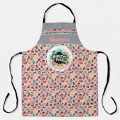 Doodle Healthy Food Kitchen Knife Sticker Schort (Voorkant)