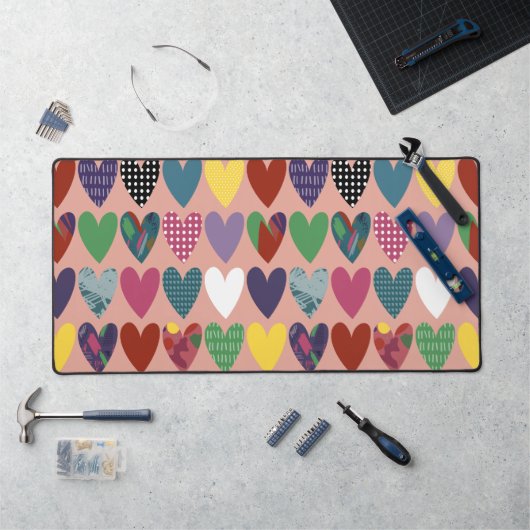 Doodle Heart Harmony Abstract Bureaumat (Werkstation)
