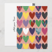 Doodle Heart Harmony Abstract Feestdagenkaart (Voorkant / Achterkant)