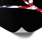 Doodle Heart ons American Flag Memorial Day 4th of Poster (Hoek)