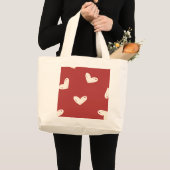 Doodle hearts Canvas tas (Voorkant (product))