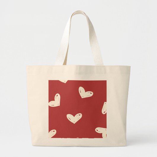 Doodle hearts Canvas tas (Voorkant)
