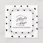 Doodle Hearts Frame Script Wedding Informatiekaartje (Voorkant)