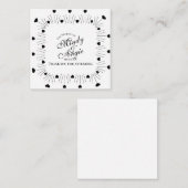 Doodle Hearts Frame Script Wedding Informatiekaartje (Voorkant / Achterkant)