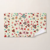 Doodle Hearts Patroon Bad Handdoek (Handdoek)