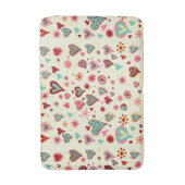 Doodle Hearts Patroon Badmat (Voorkant Verticaal)