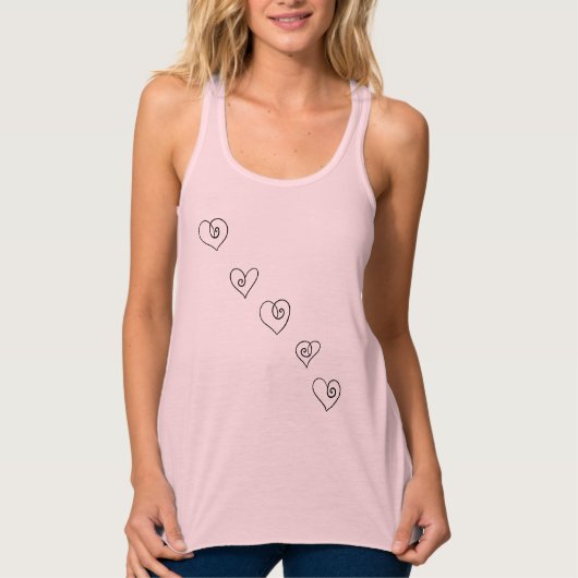 Doodle Hearts Tanktop vrouwen (Voorkant)