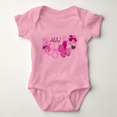 Doodle Hibiscus Baby Creeper Romper (Voorkant)